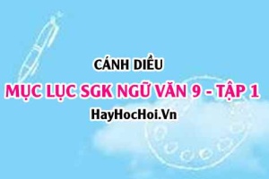 Mục lục SGK Ngữ Văn 9 tập 1 Cánh Diều
